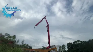 How the concrete pump work overhead