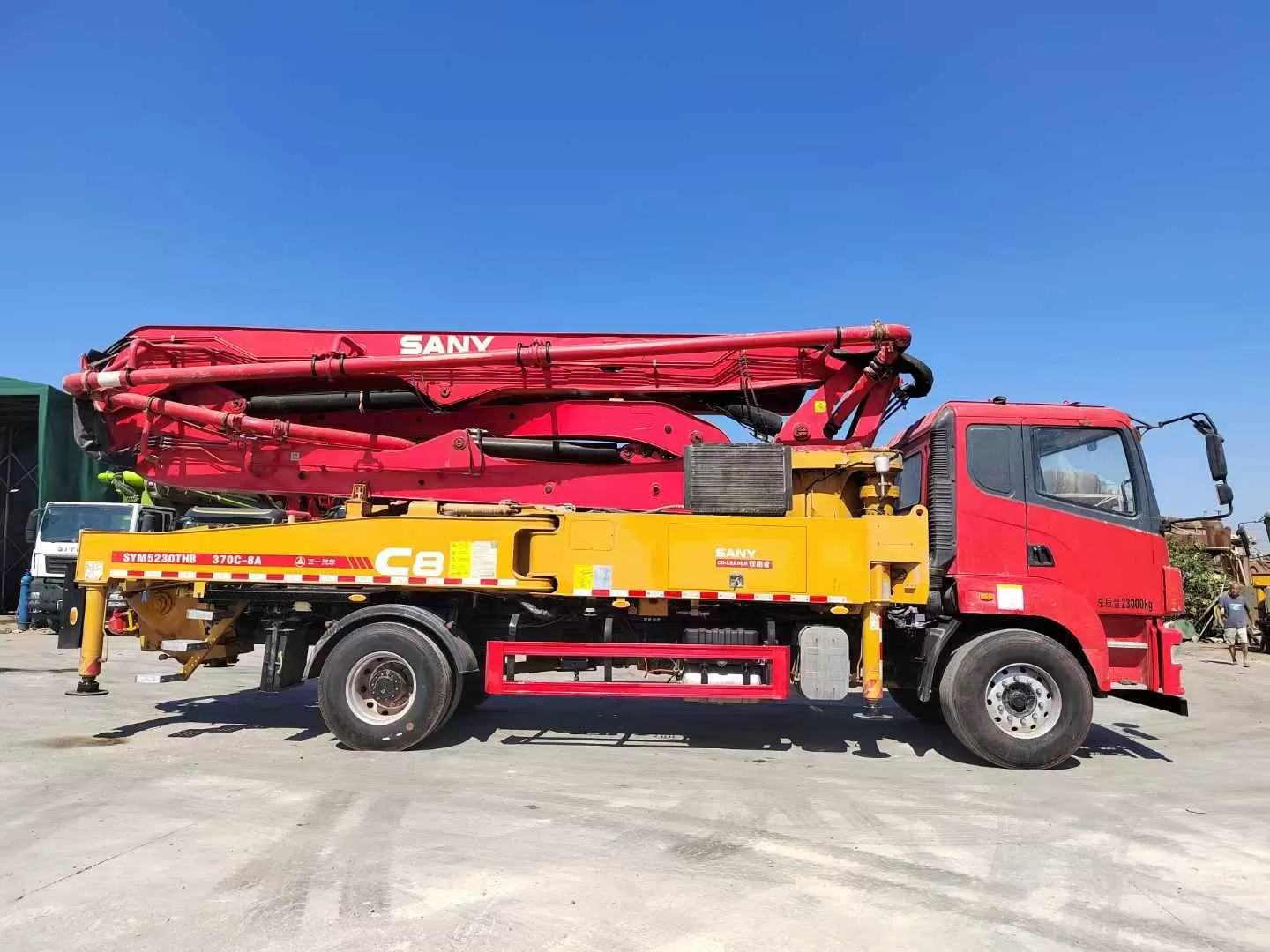 76K USD 2021 Sany 37m truck mounted concrete pump