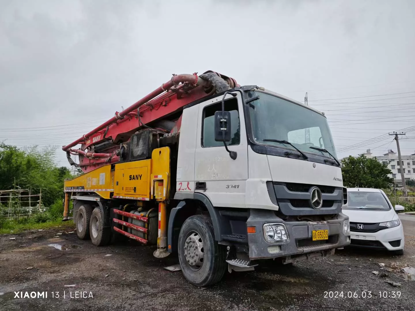 2012 Sany-Benz 46m truck mounted concrete pump