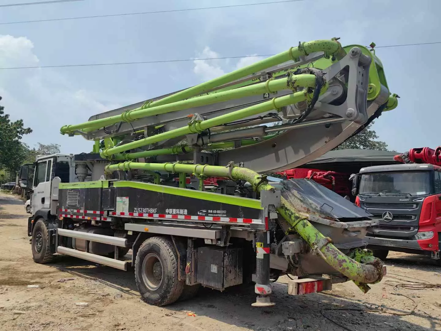 76K USD 2021 Zoomlion-Sitrak 38m truck mounted concrete pump