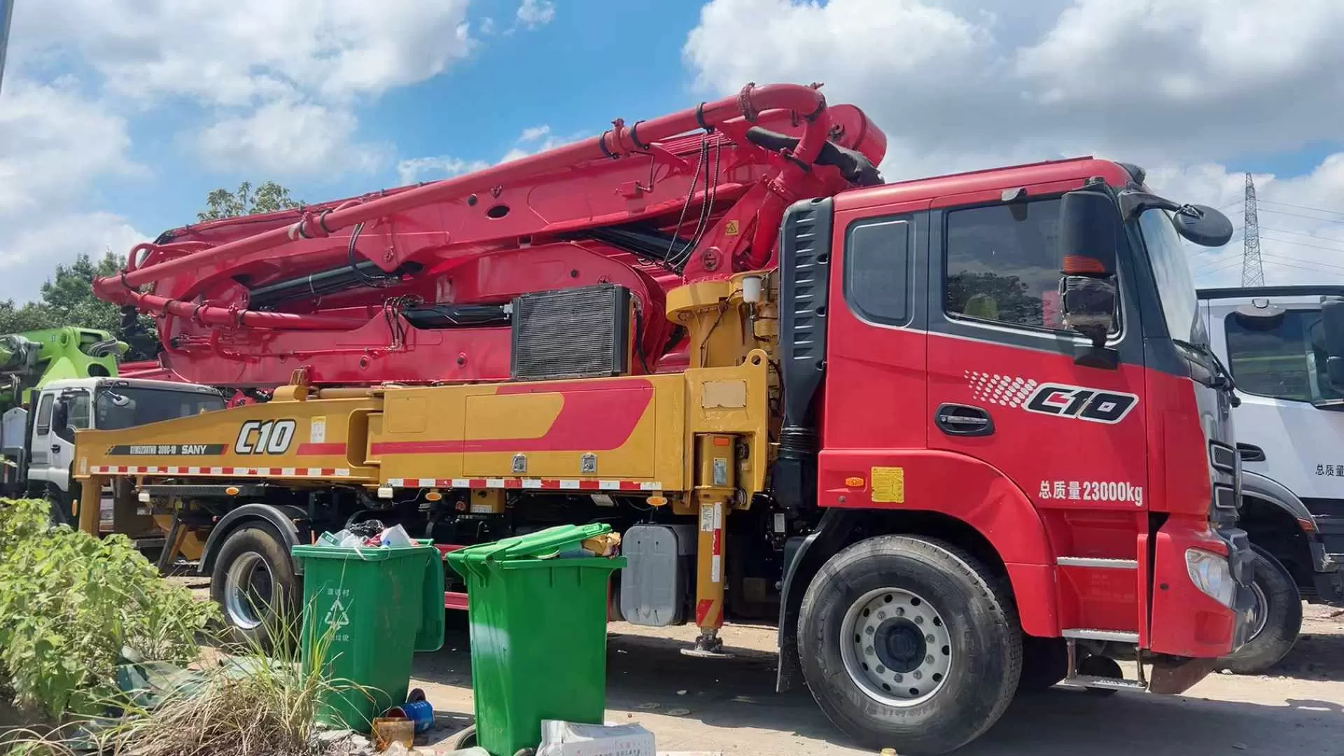 bomba de hormigón montada sobre camión sany 2021 de 39 m