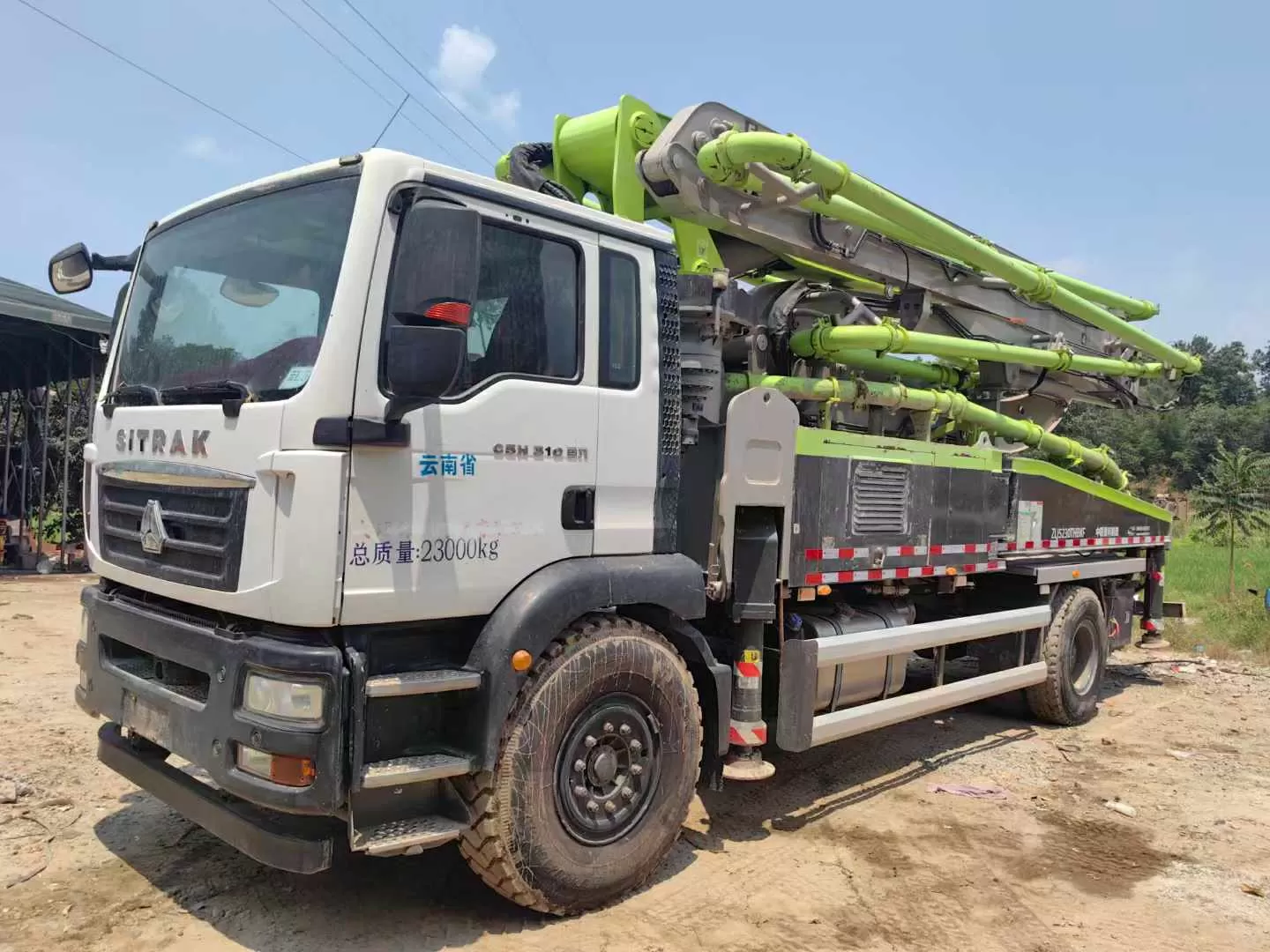 76K USD 2021 Zoomlion-Sitrak 38m truck mounted concrete pump