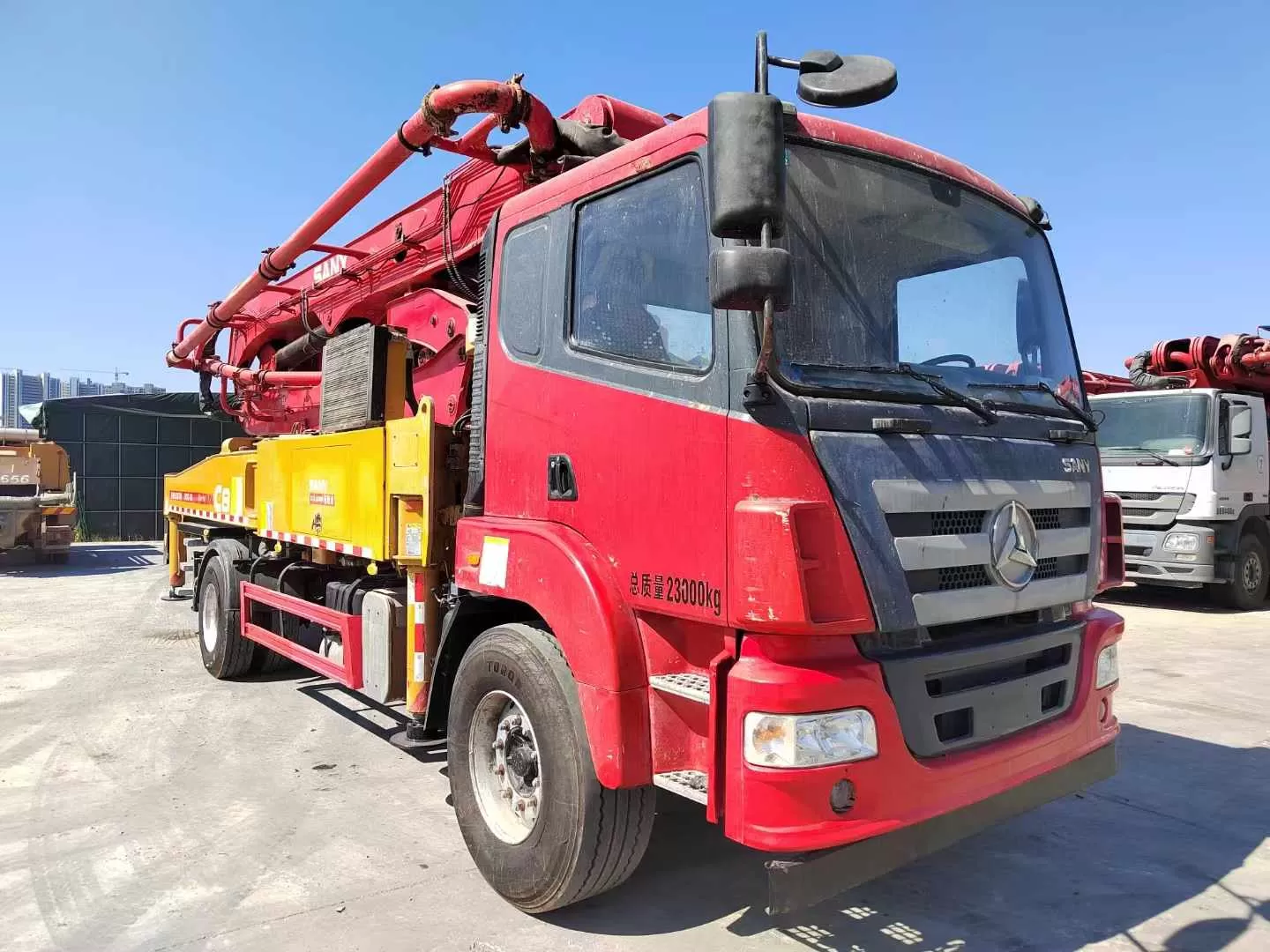 76K USD 2021 Sany 37m truck mounted concrete pump