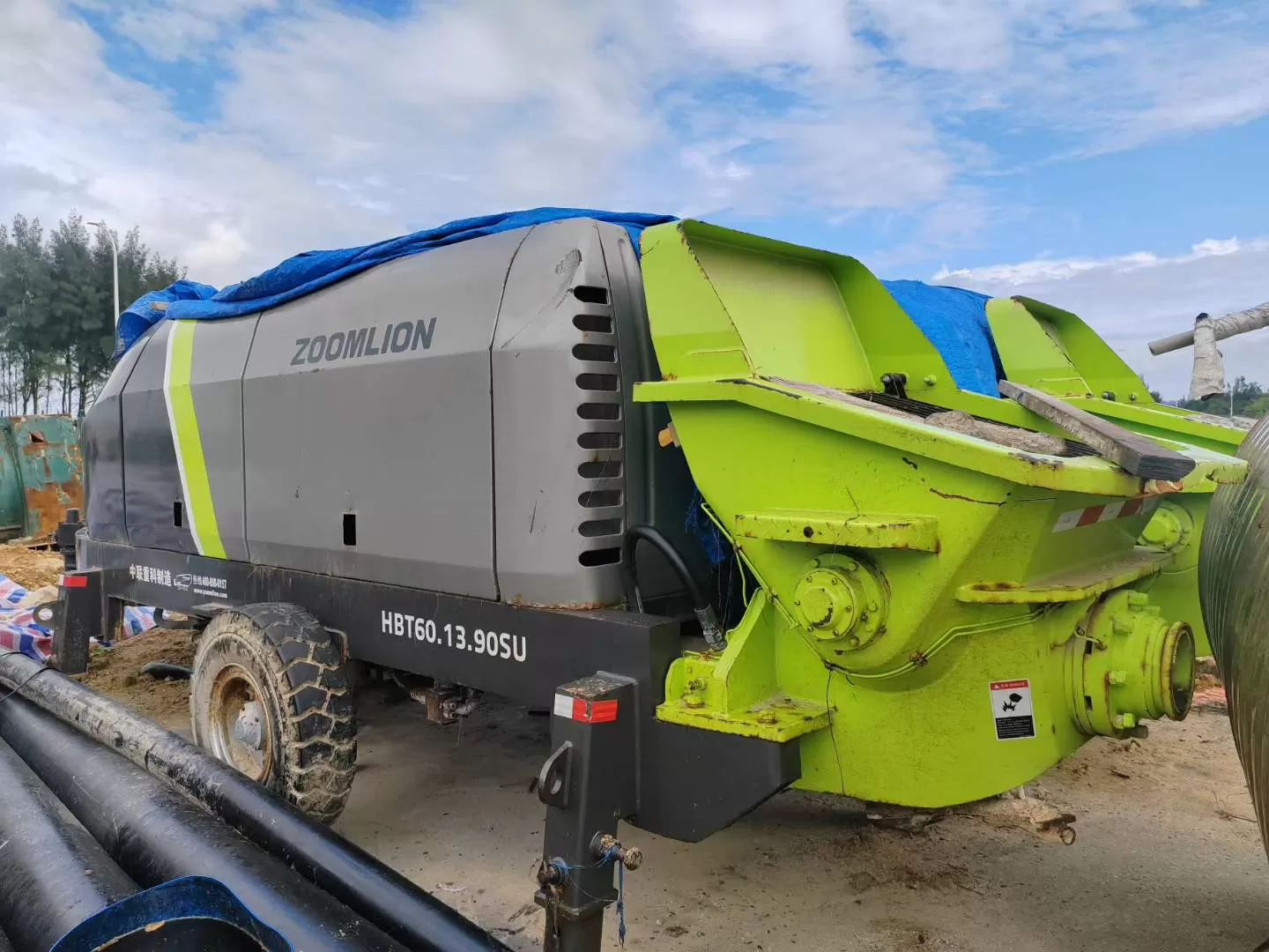 2018 Zoomlion 6013 electric trailer pump