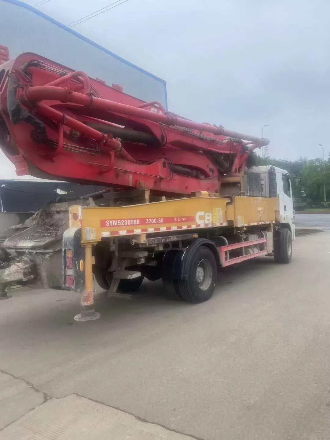 2019 Sany 37m truck mounted concrete pump